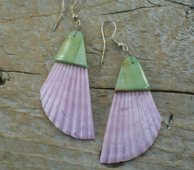 Native American Santo Domingo Shell Earrings,American Indian earrings ...