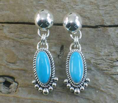 Z Artie Yellowhorse - Navajo 7/8 Earrings-Small FlowerSingle Layer Cu